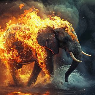 Flaming Elephant