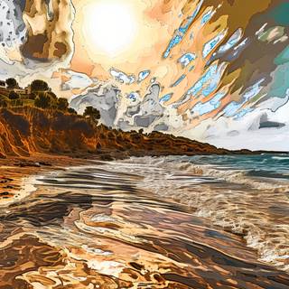 Artwork of Cyprus Landscape