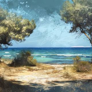 Artwork of Cyprus Landscape