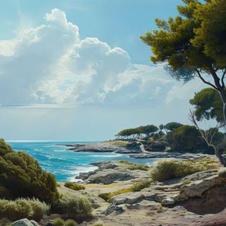 Artwork of Cyprus Landscape