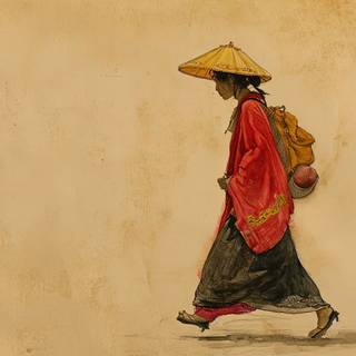 Women Walking in Pejing at 1900