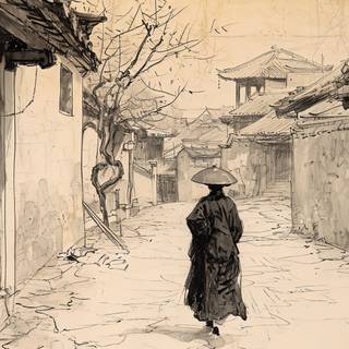 Women Walking in Pejing at 1900