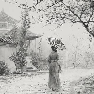 Women Walking in Pejing at 1900