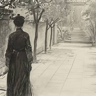 Women Walking in Pejing at 1900