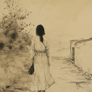 Women Walking in Pejing at 1900