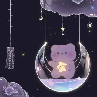 Kawaii Moon Bear