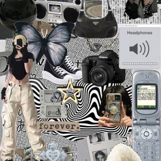 Y2k grunge aesthetic collage