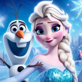 FROZEN ELSA & OLAF desktop wallpaper