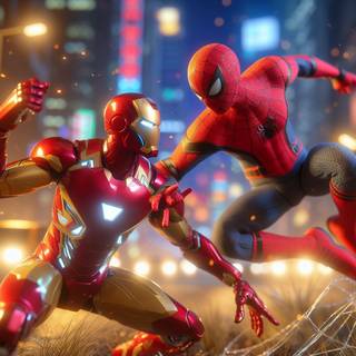 SPIDER MAN & IRON MAN HD WALLPAPER