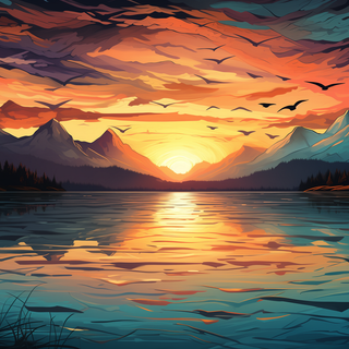 Twilight Symphony over the Mountain Lake by RNova86