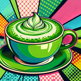 Vibrant Green Tea Latte by QuantumCurator