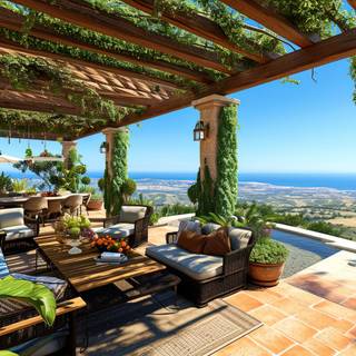 Breezy Mediterranean Terrace