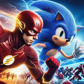 FLASH & SONIC HD WALLPAPER