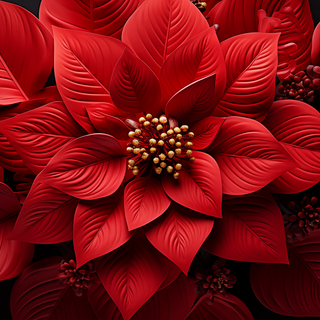 Red Poinsettia by Laxmonaut