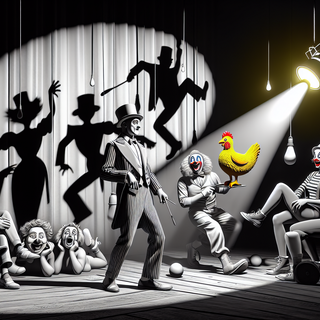 Hilarious Clown Performance Art by QuantumCurator