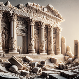 Ancient Ruins Majestic Facade by robokoboto