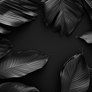 Dark Monochrome Leaves by robokoboto