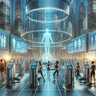 Futuristic Gym Exercise by QuantumCurator