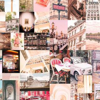 Aesthetic pink collage