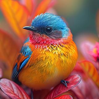 Colorful Bird Printout