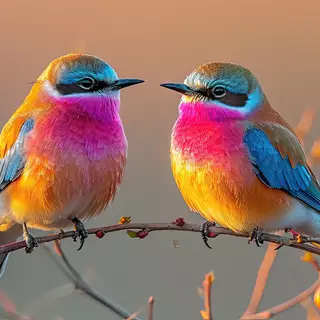 Two Colorful Birds