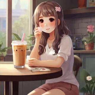cute coffee girl