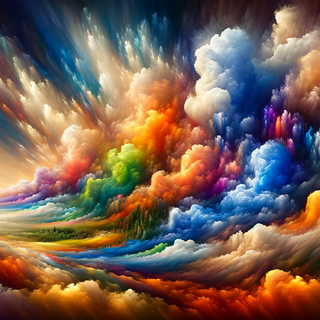 Colorful Spectrum Clouds by robokoboto