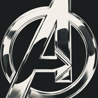  avengers logo in silver