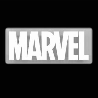 Marvel logo with blue background