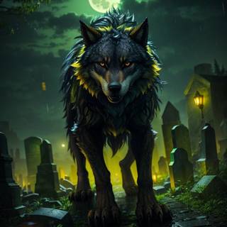 GraveyardWolf by Szapy
