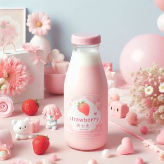 Kawaii Strawberry Milk 