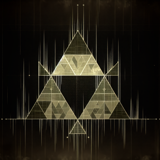 Triforce Glowing Abstract by QuantumCurator