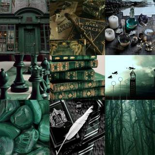 Slytherin Harry Potter Collage Wallaper