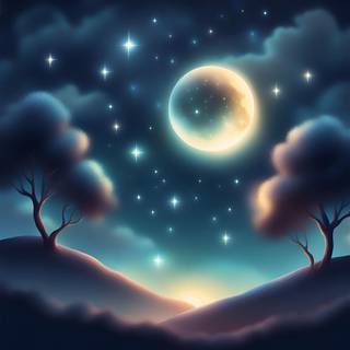 Beautiful Lights by the moon