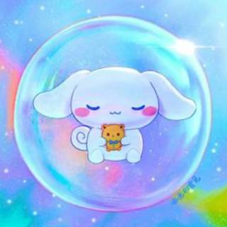 cinnamon roll in a bubble 