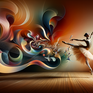 Ballet Dancer Abstract Art by QuantumCurator
