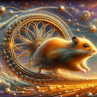 Fantasy Hamster Cosmic Journey by QuantumCurator