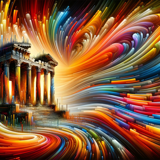 Ancient Ruins Abstract Art by robokoboto