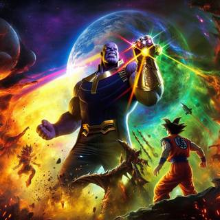 GOKU AND THANOS HD WALLPAPER