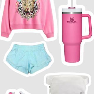 pink and blue outfits