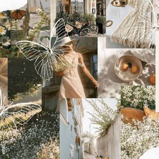 Cottagecore wallpaper collage