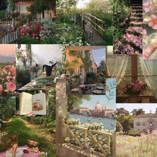 Cottagecore wallpaper collage