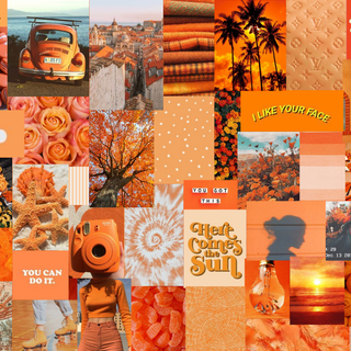 Orange collage wallpaper