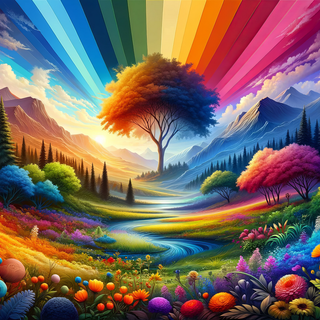 Colorful Spectrum Landscape by robokoboto