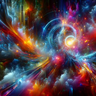Cosmic Blaze Abstract by QuantumCurator