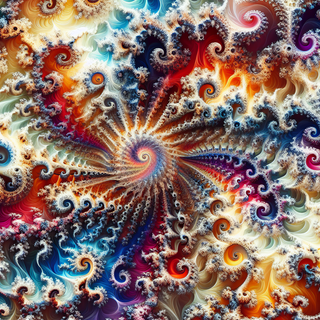 Colorful Fractal Swirl by QuantumCurator