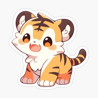 baby tiger sticker