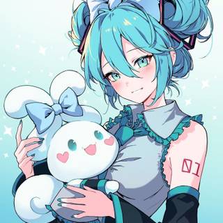 Hatsune Miku and Cinnamoroll