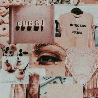 Aesthetic dirty pink collage