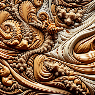 Peanut Butter Swirl Abstract by QuantumCurator